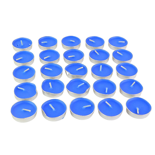 Blue Scented Tea Light Candles (25 Pc Set)